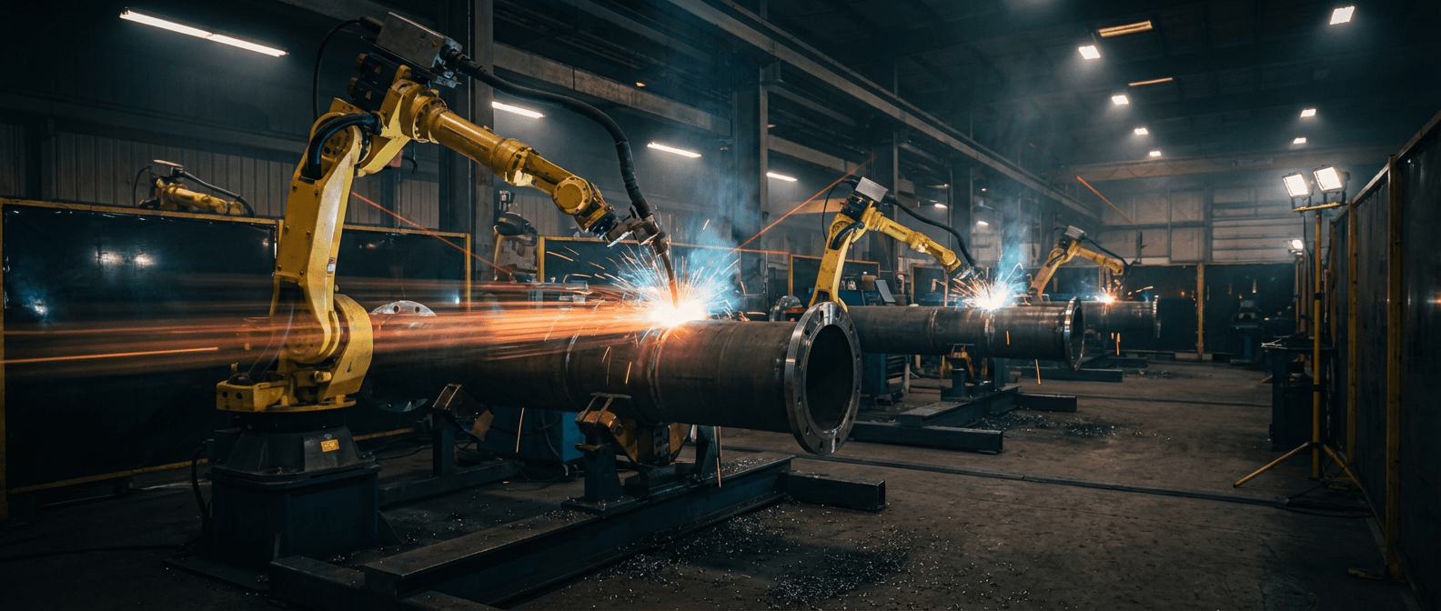 Robot kollar fabrikada çalışıyor